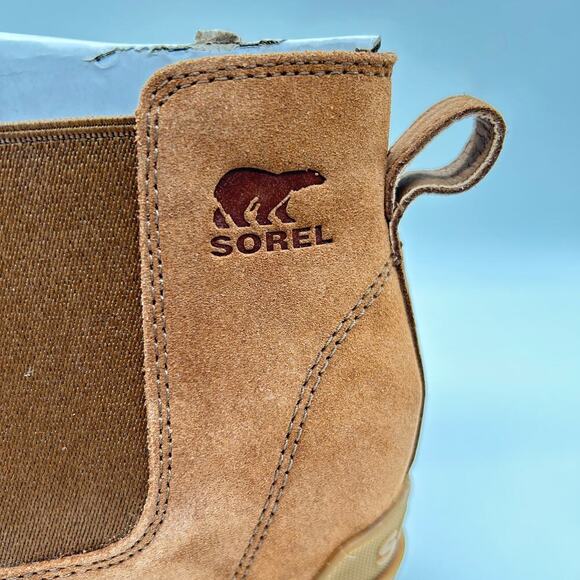 Sorel Boots Womens 10.5 Tan‎ Evie Lug Sole Wedge Ankle Pull on Bootie NEW - Picture 6 of 11
